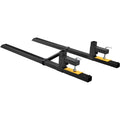 KFFKFF Bucket Forks, 2000 lbs Load Capacity, 60  Overall Length, Clamp-On Pallet Forks with Modifiable Stability Bar, Robust Pallet Forks for Tractor Implements, Skid Steer, Loader Bucket