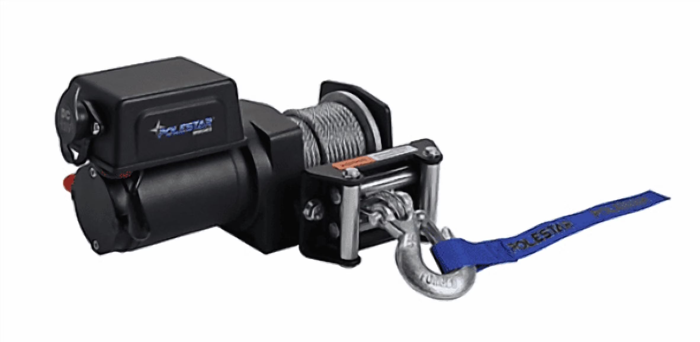 PoleStar 2,500 lbs Electric Utility Winch, Powerful 12V DC Motor Heavy-Duty Compact Design Electric Winch with Steel Cable for ATVs, UTVs, Trucks and Utility Applications