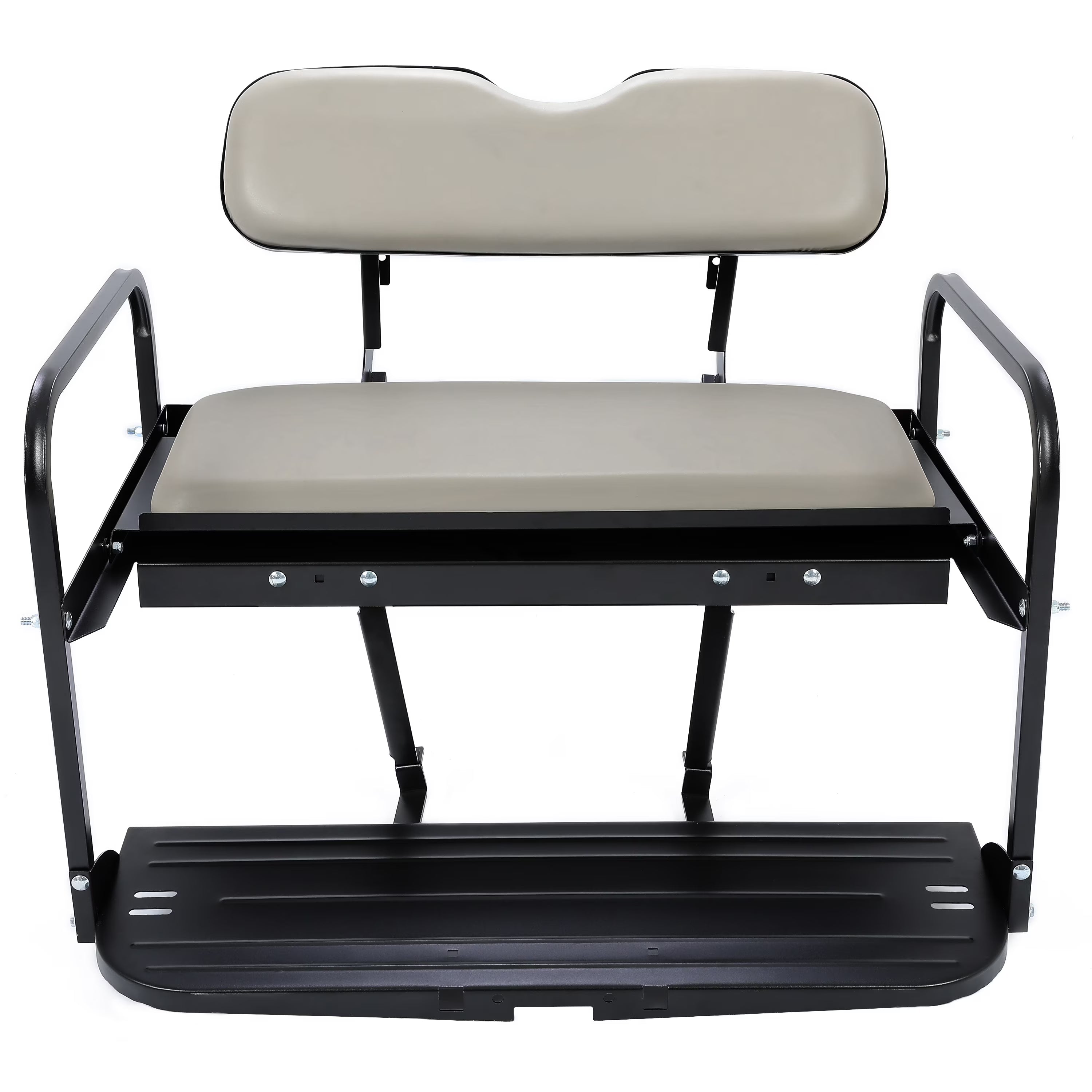 Kojem Rear Seat for Yamaha G14 G16 G19 G22 Golf Cart Flip Folding Rear Seat Back Kit Gray Steel Frame Artificial Leather Seat