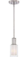 4101-84-Minka Lavery-Parsons Studio - 1 Light Mini Pendant in Transitional Style - 10 inches tall by 4.25 inches wide-Brushed Nickel Finish