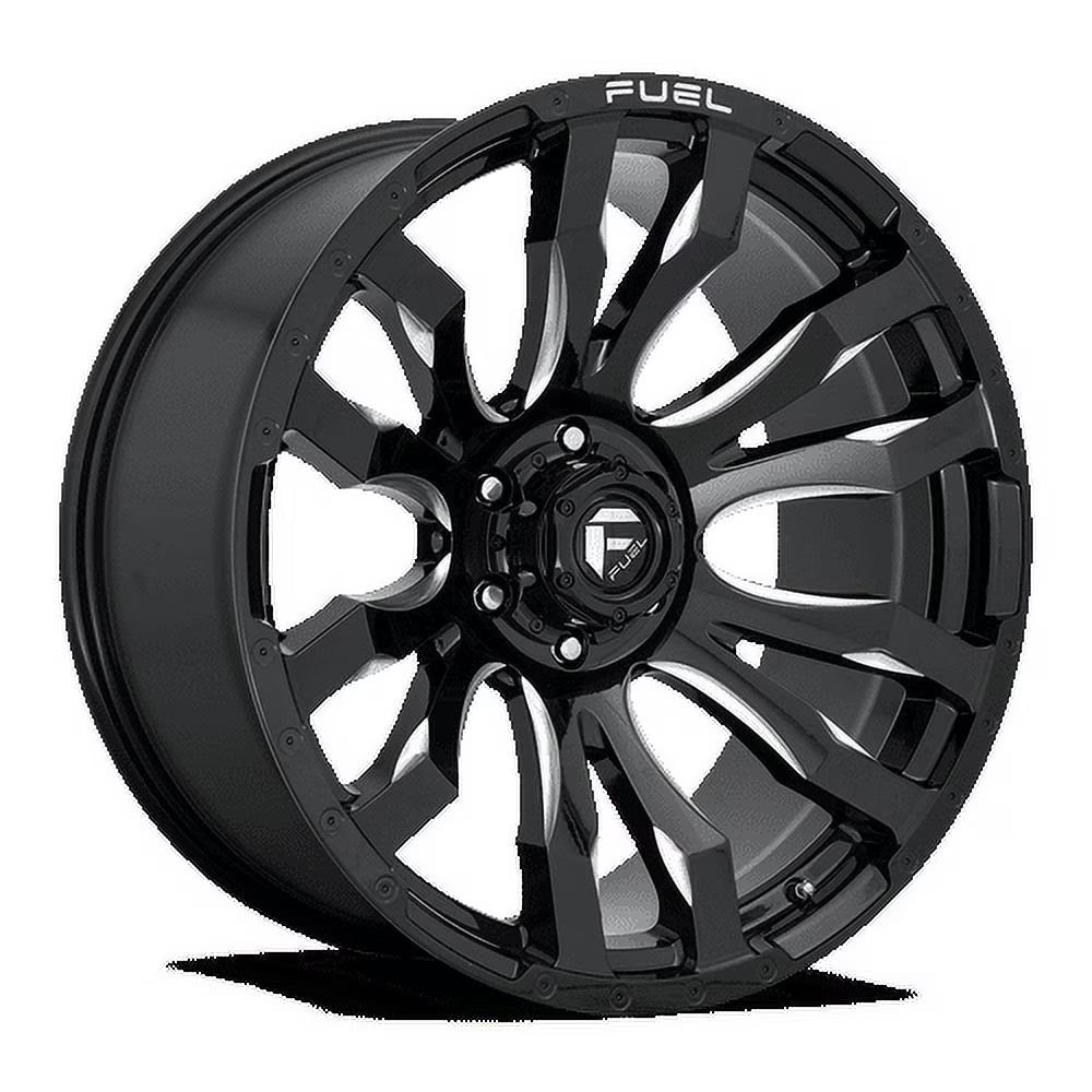 Fuel 1PC Aluminum Rim D673 BLITZ 18X9in Gloss Black Milled Finish, D67318908450