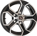 Taskmaster Trinity 5 Spoke Aluminum Trailer Wheel Rim 15x5 5x5 Black Machined Face with Silver Cap