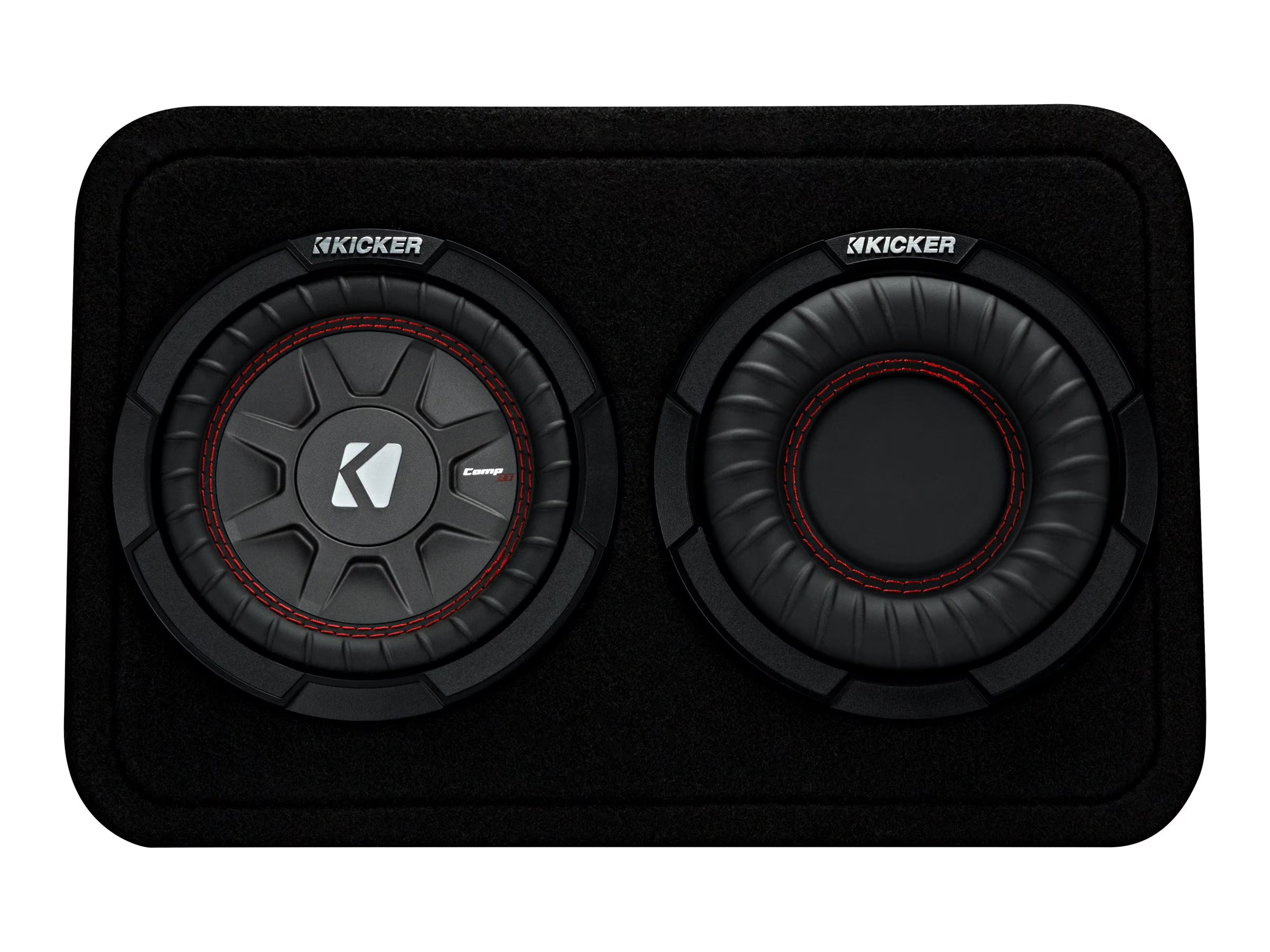 Kicker CompRT Thin Profile 6.75 Inch 2 Ohm Subwoofer Vented Enclosure Speaker