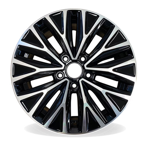 16  16x6.5 Single Machined Black Alloy Wheel For VOLKSWAGEN JETTA 2019-2021 OEM Design Replacement Rim