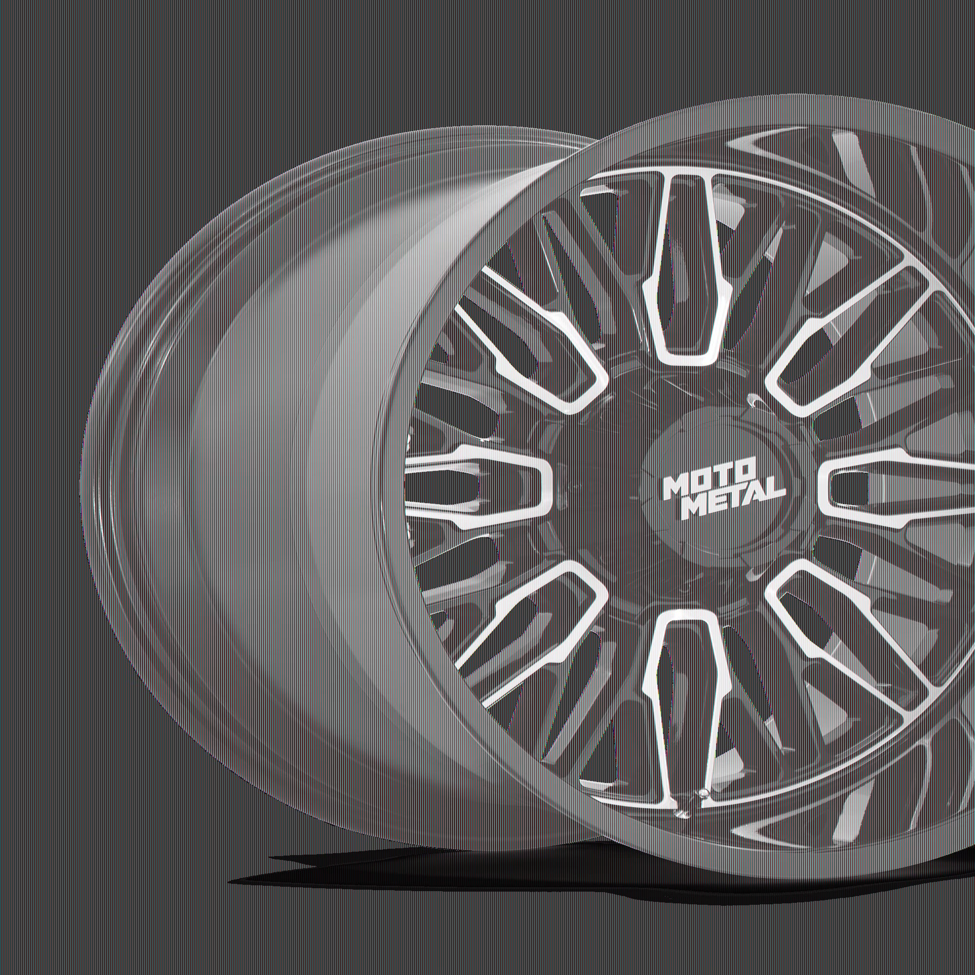 Moto Metal Cast Aluminum Rim MO809 20X10 8X6.5 G-BLK-MACH -18MM, MO809BD20108018N