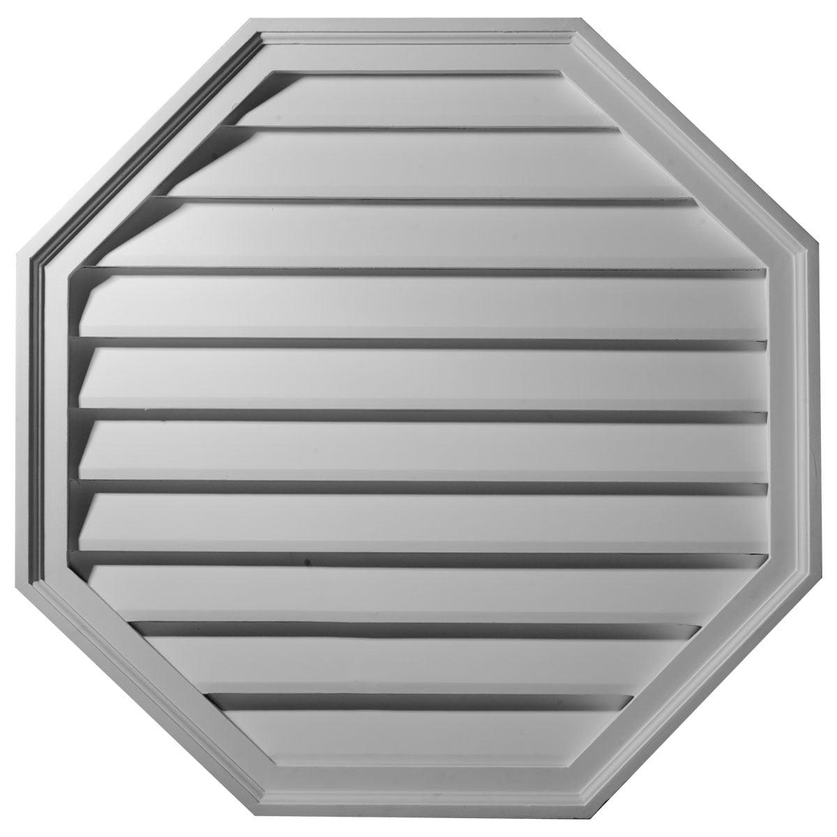 18¡åW x 18¡åH x 1 1/8¡åP. Octagon Gable Vent Louver. Functional