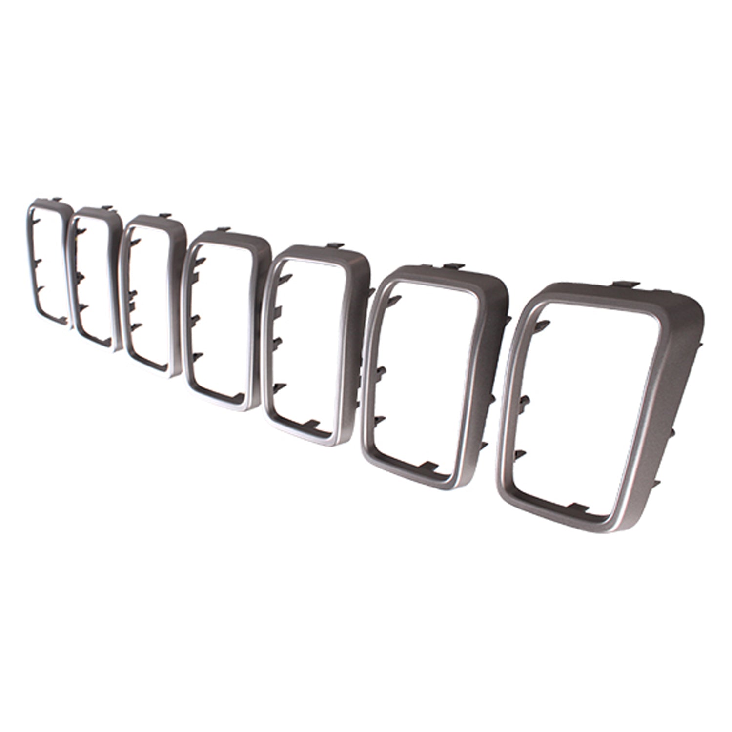 KAI New CAPA Certified Standard Replacement Grille Trim Ring Set, Fits 2017-2021 Jeep Grand Cherokee