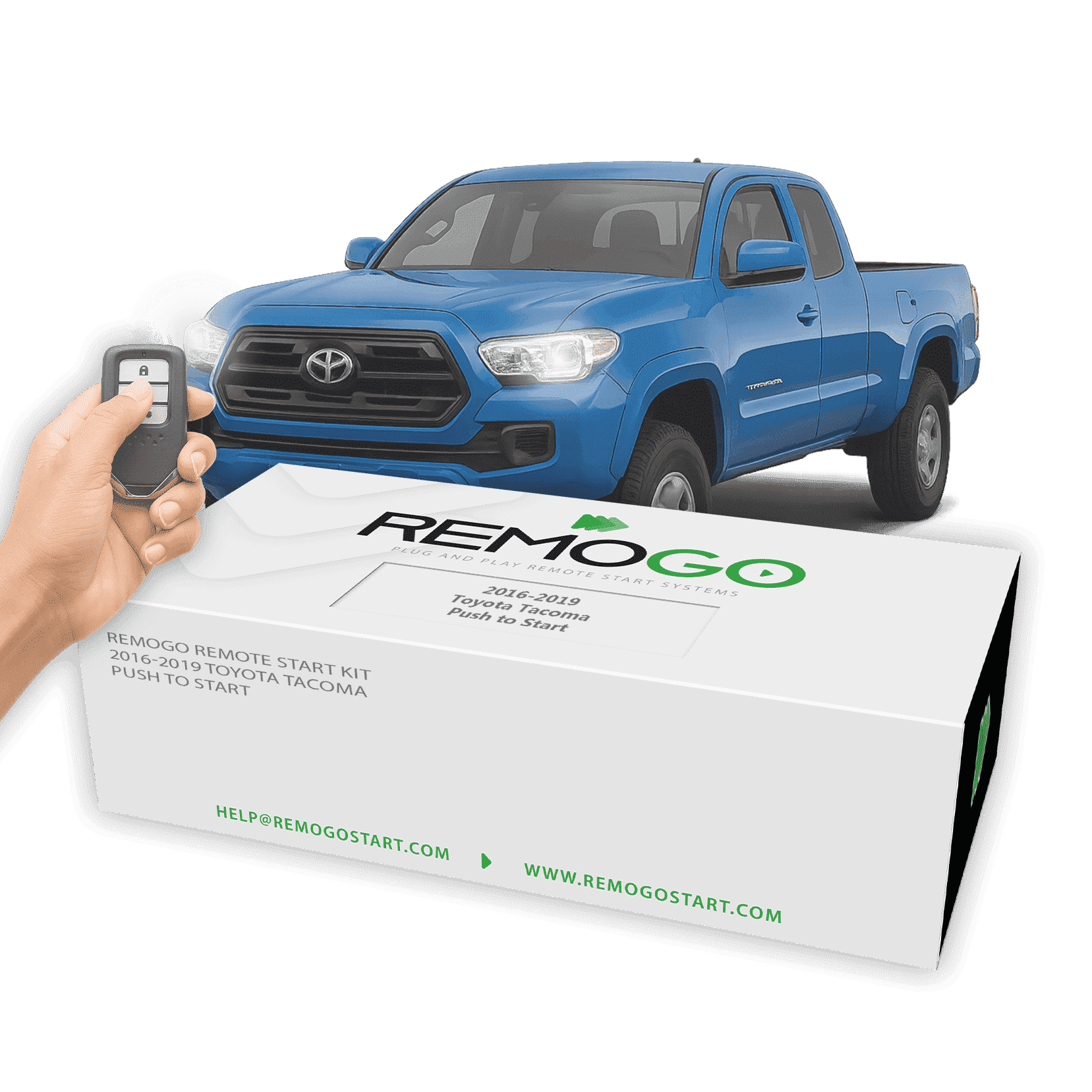 REMOGO Remote Starter kiter for 2016-2019 Toyota Tacoma | Push to Start | Plug & Play