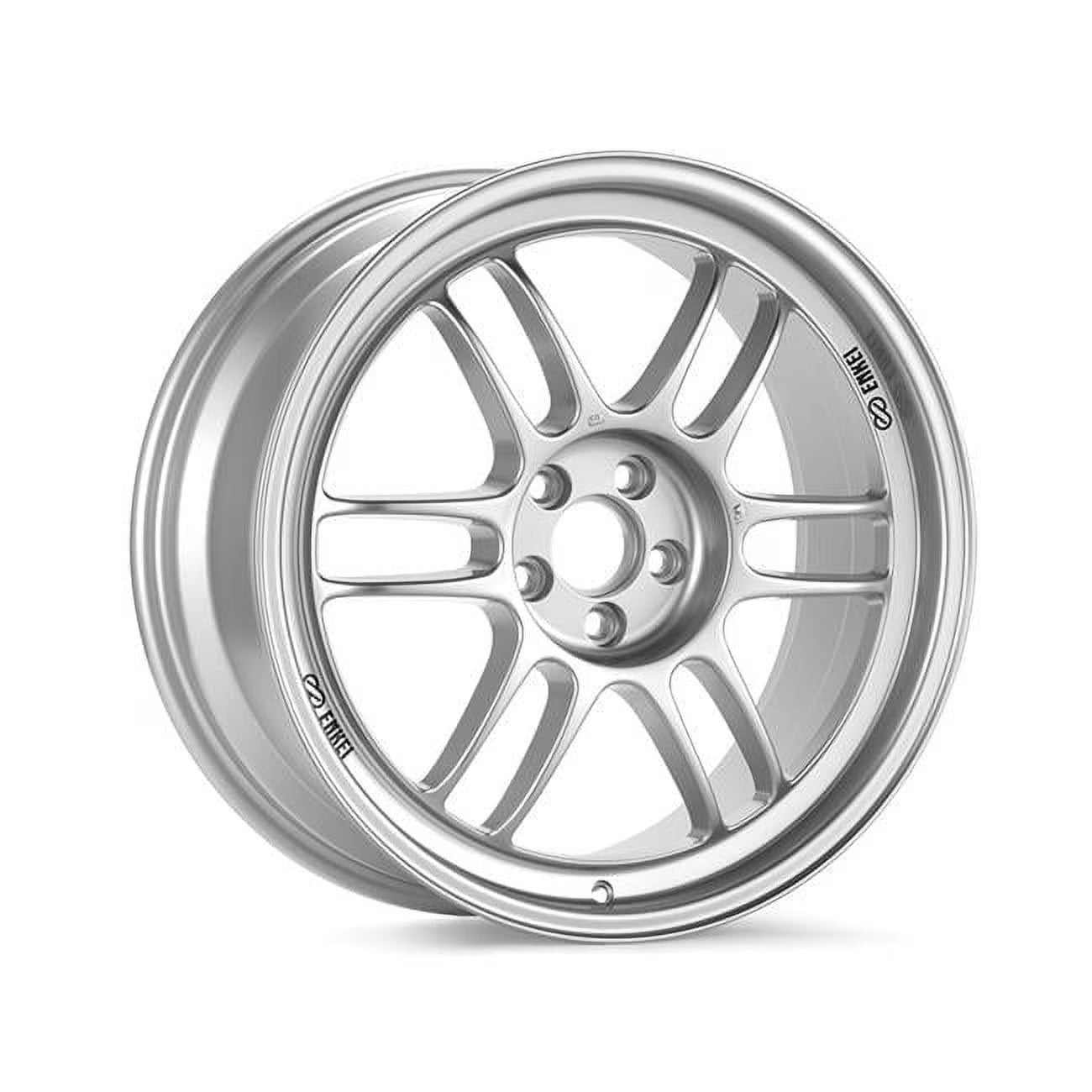 Enkei 17 x 8 & 5x100 Bolt Pattern 45 mm Offset 73 mm Bore RPF1 Silver Wheel for 2002-2010 WRX & 04 STI