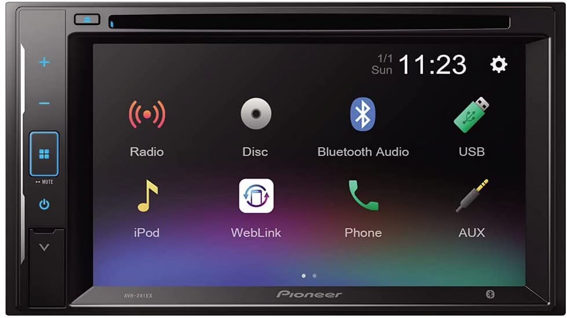 Pioneer AVH-240EX 6.2  Double-DIN DVD Touchscreen Multimedia Receiver Built-in Alexa