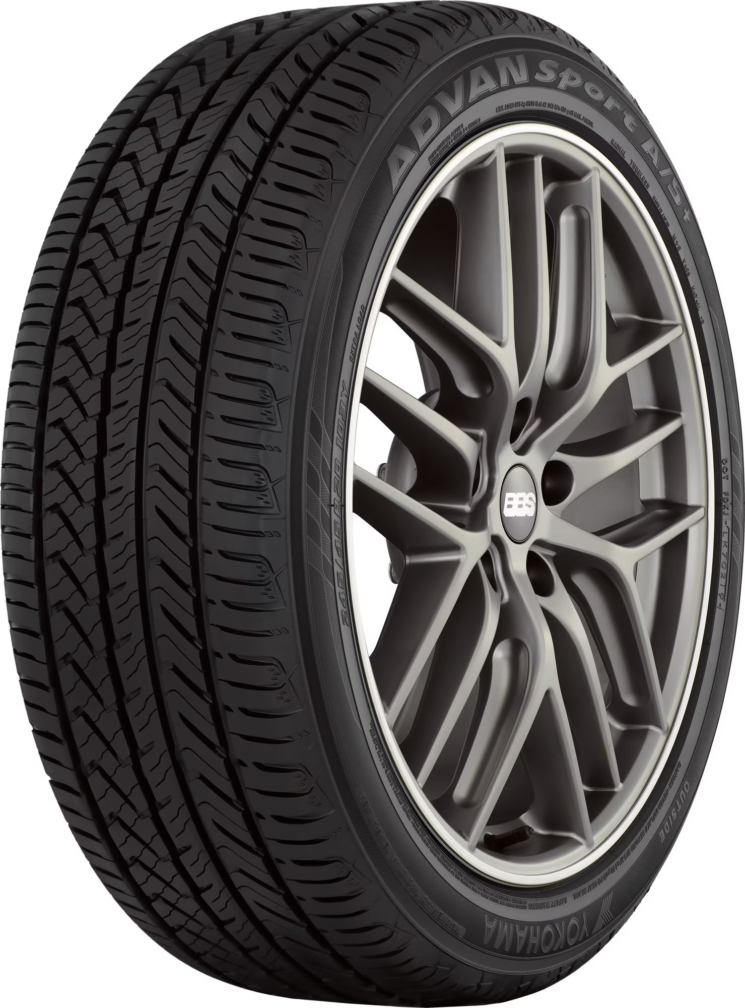 Set of 2 Yokohama Advan Sport A/S+ 215/55R17 94W Tires 2155517 215 55 17