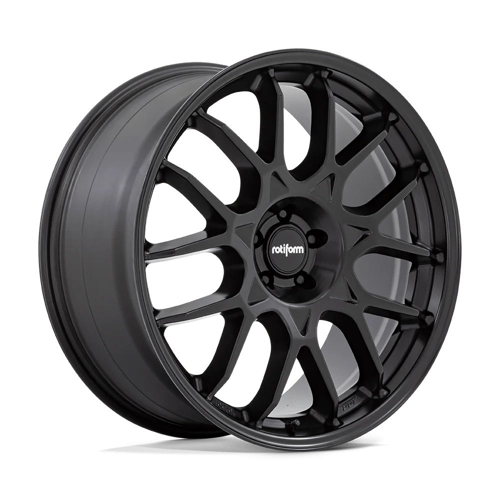 Rotiform 1PC Cast Aluminum Rim R195 21X10.5 5X112 MT-BLK 38MM, R195210544+38