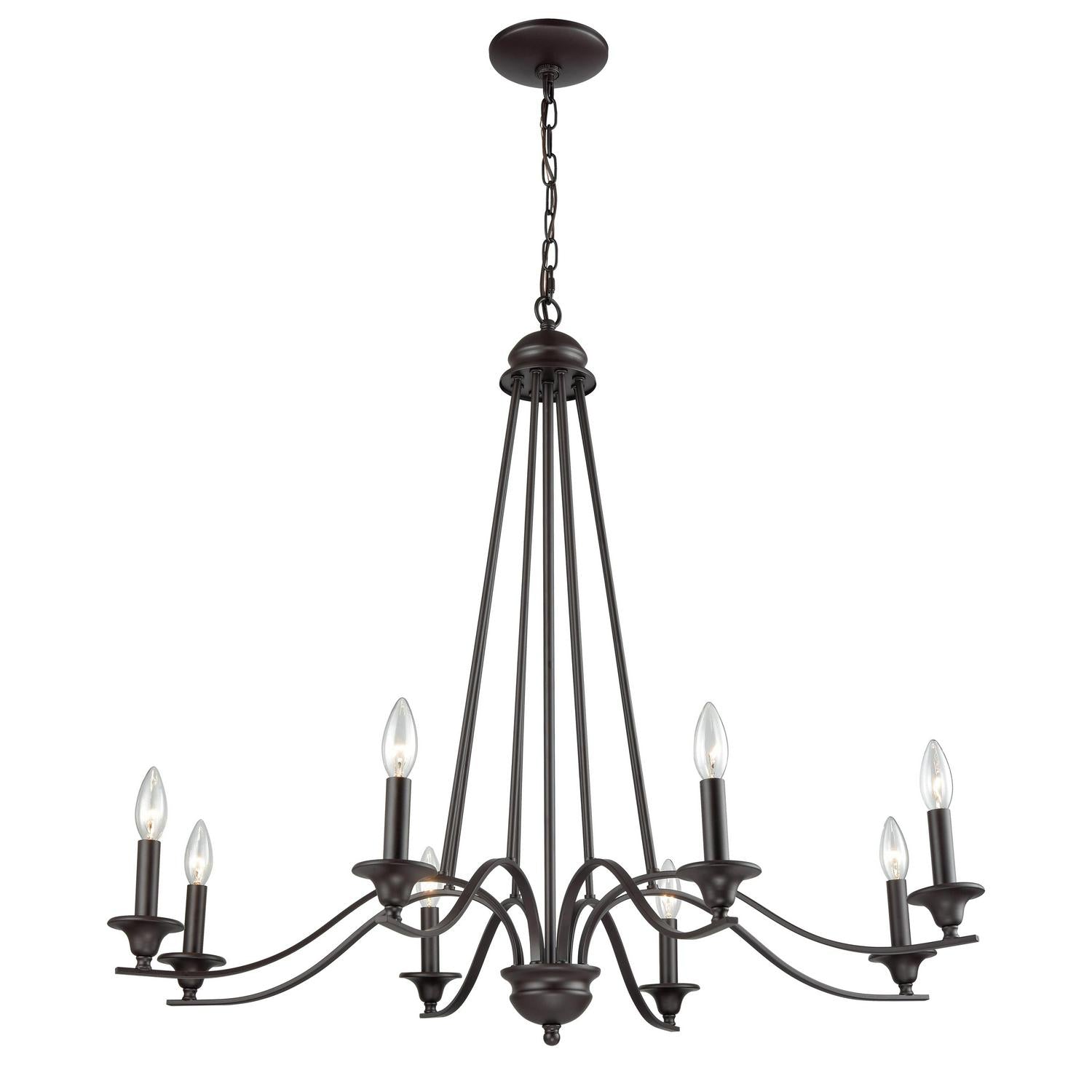 Elk Home 36-Inch Wide Farmington Chandelier. Oil Rubbed Bronze