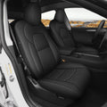 AOMSAZTO Seat Covers Leather Fit for Tesla Model 3 2017-2023 Full Seat Car Seat Covers Faux Leather Seat Cover Waterproof Seat Cushion Protector (Black)