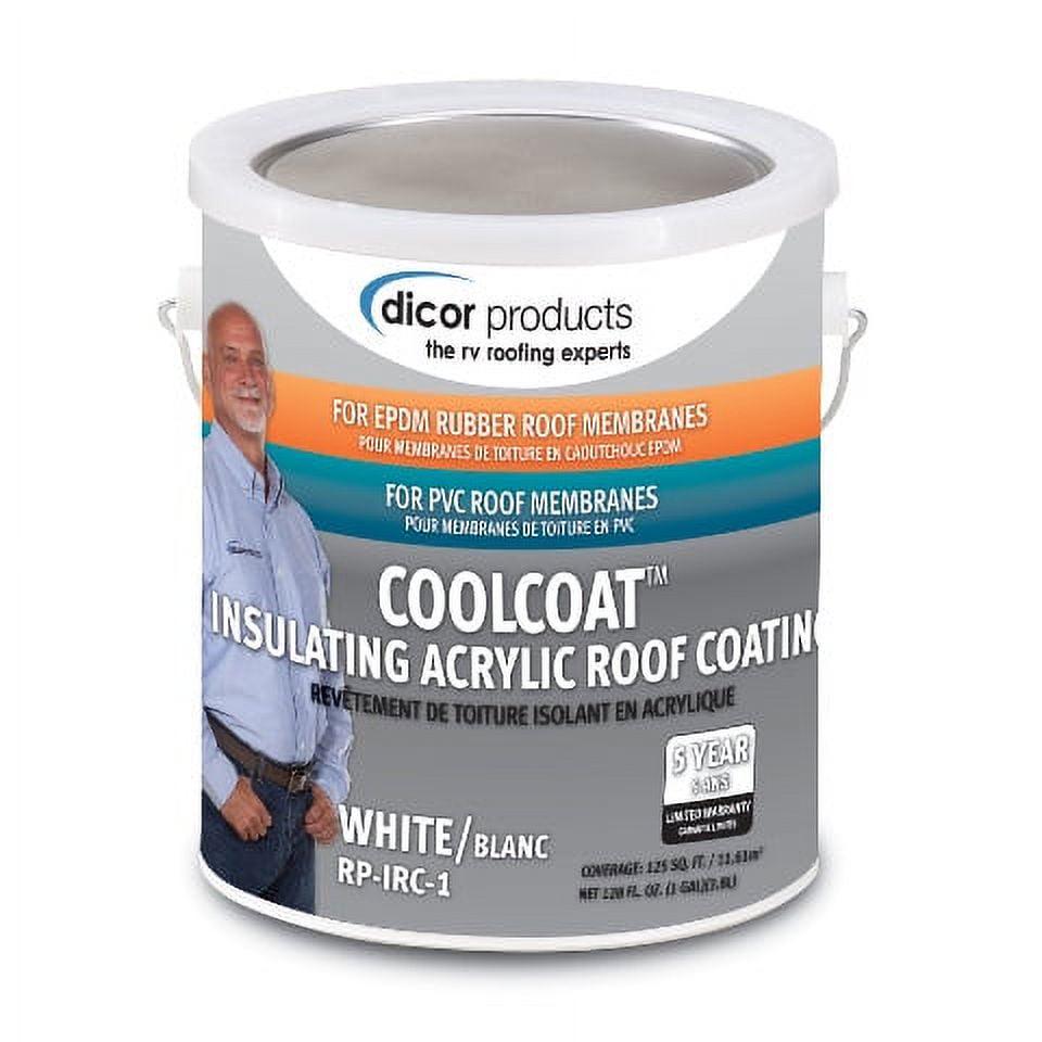 Dicor RP-IRC-1 EPDM Rubber Roof CoolCoat Part 2 - White. 1 Gallon