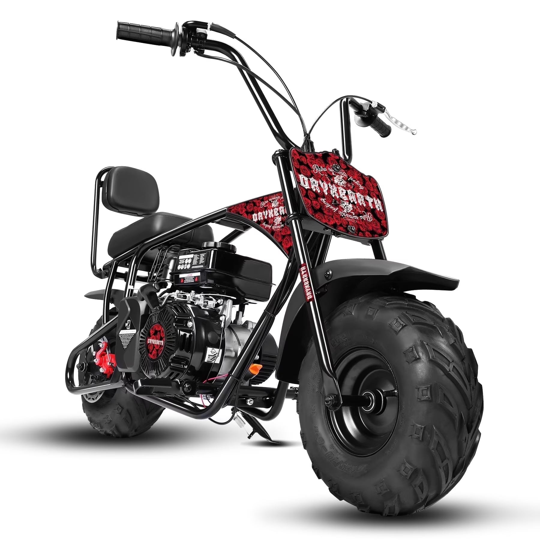 Oryxearth 99cc 4-Stroke Mini Dirt Bike, Gas Powered Off Road Trail, up to 24 mph, 0.47 gal, Red