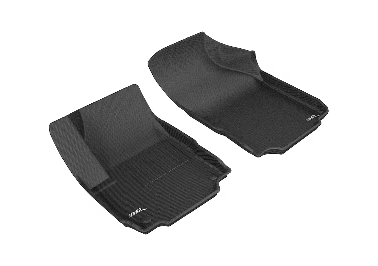 3D MAXpider Custom Fit Kagu Floor Mat (Black) Compatible with Chevrolet Equinox 2018-2024 - Front Row