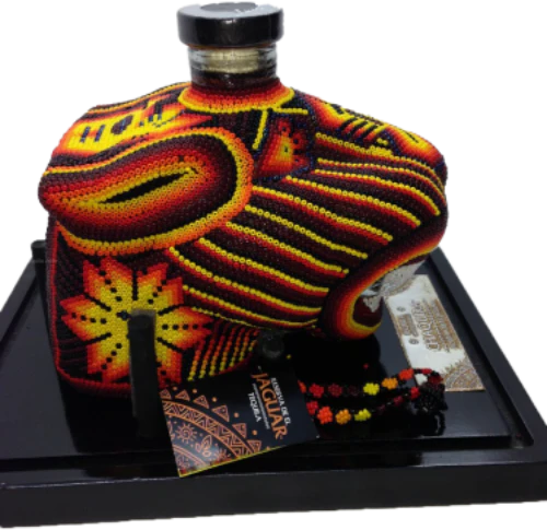 Chaquira Beaded Jaguar Anejo Tequila - 750ML