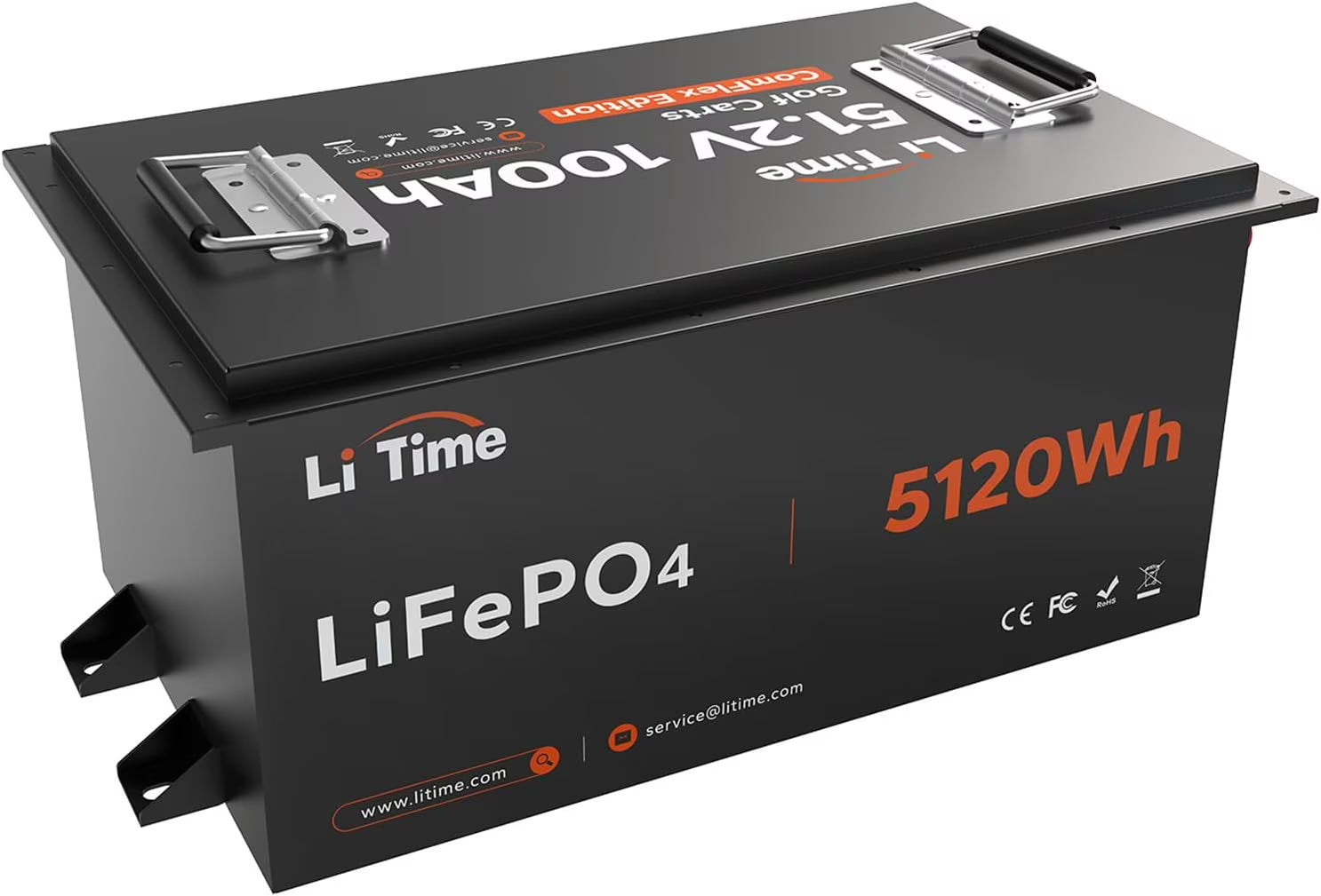 LiTime 48V 100Ah Lithium Golf Cart Battery with RS485 Communication, Low-Temp Protection, Support up to 5kW Motor, Perfect for Golf Carts, UTV, LSV, NEV, Home Energy Storage