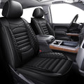 LAONNVIR Car 5-Seat Covers Front & Rear Full Set for Toyota Tacoma 2008-2024 Car Seat Covers PU Leather Cushion Pad (Black)