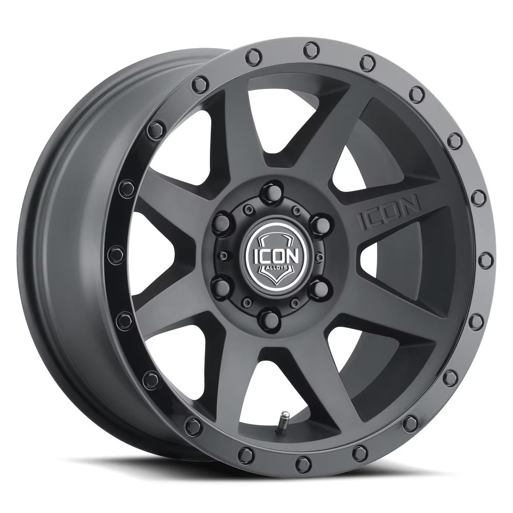 17x8.5 Icon Alloys Rebound Double Black Wheel 6x5.5 (0mm)