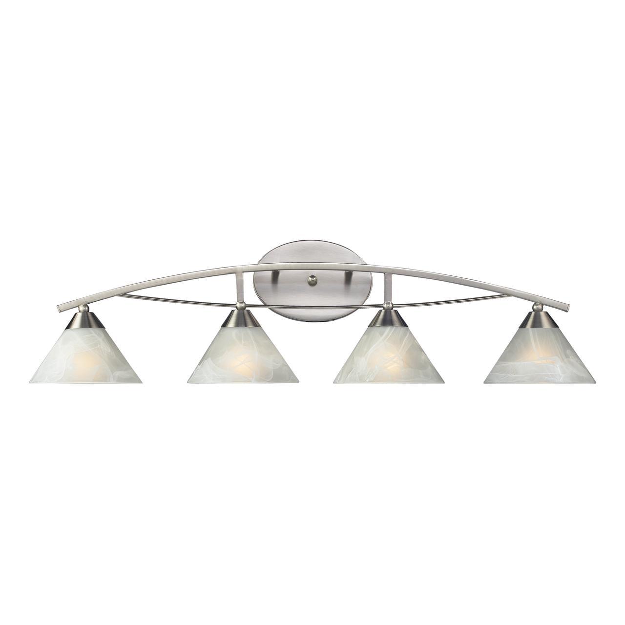 Elk Home 36-Inch Wide Elysburg Vanity Light. Transitional-Satin Nickel