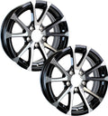 eCustomrim 2-Pack Aluminum Trailer Rims Wheels 5 Lug 13  Avalanche V-Spoke/Black