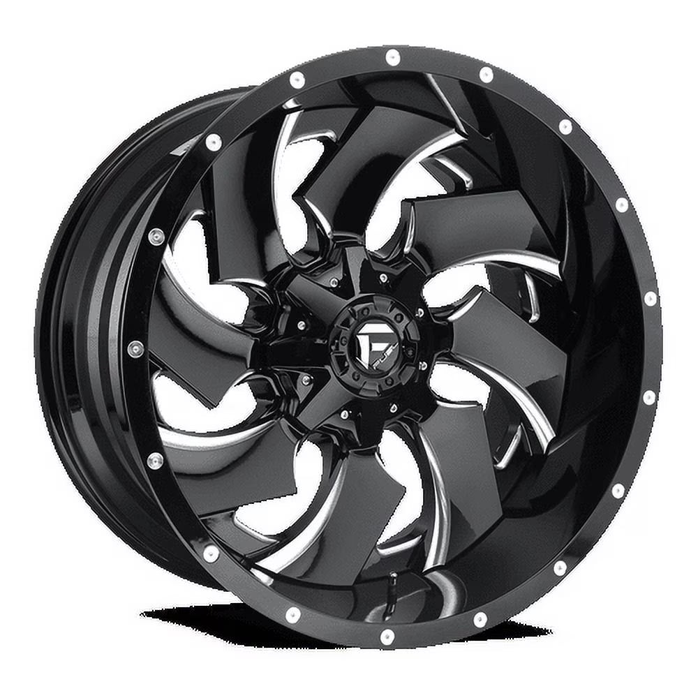 Fuel 1PC Aluminum Rim D574 CLEAVER 20X9in Gloss Black Milled Finish, D57420908250