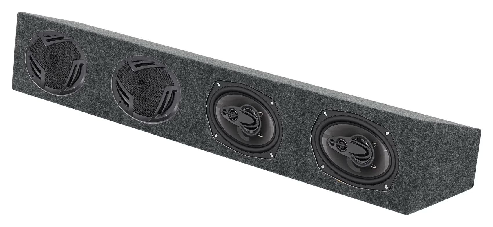 (4) Rockville RV69.4A 6x9  1000w 4-Way Car Speakers+Quad Speaker Enclosure Box