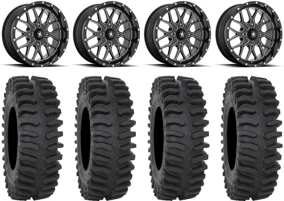 MSA Portal 20  Wheels Milled 33  XT400 Tires Polaris RZR XP 1000 / PRO XP / Ranger XP 900/1000