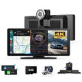 10.26  Wireless Carplay Screen 360 Rotation 4K Dash Cam Carplay & Android Auto Car Stereo Car Audio Receivers with 1080p Backup Camera GPS Navigation/Mirror Link/Voice Control/Siri