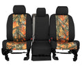 CalTrend Front 40/20/40 Split Bench TRUETIMBER Seat Covers for 2019-2023 Chevy/GMC Silverado|Sierra 1500-3500 - CV619-72KT BLAZE Insert with Black Trim