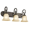 45055OZ-Kichler Lighting-Monroe - 3 Light Bath Vanity Approved for Damp Locations - with Traditional inspirations - 11.5 inches tall by 24 inches
