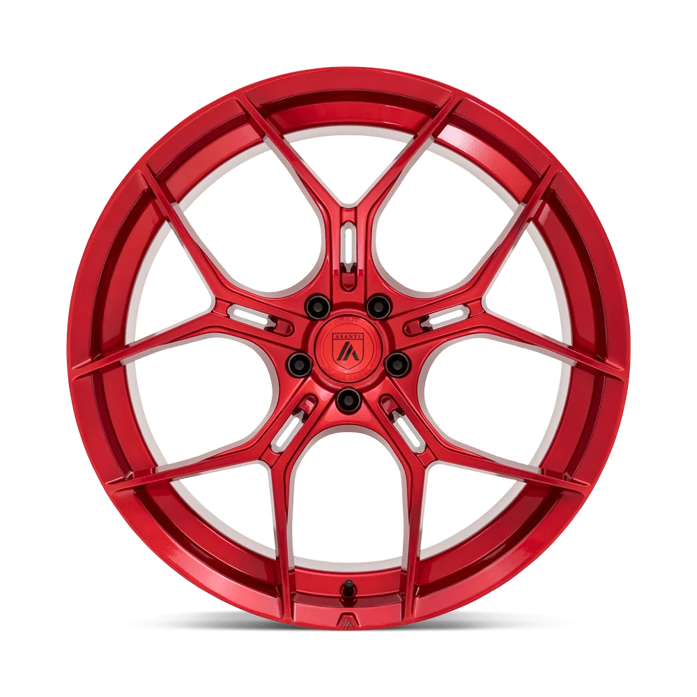Asanti Black Cast Aluminum Rim AB37 22X9 5X120 C-RED 32MM, ABL37-22905232RD
