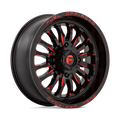 Fuel UTV Cast Aluminum Rim D822 18X7 4X156 G-BLK MILL-RED 13MM, D8221870A544