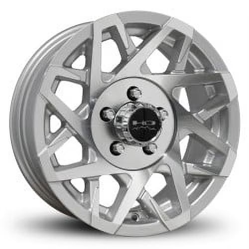 1 HD Trailer Wheels 15x6 5X4.50 0 Canyon Trailer Gloss Silver Machined Face Wheel Rim