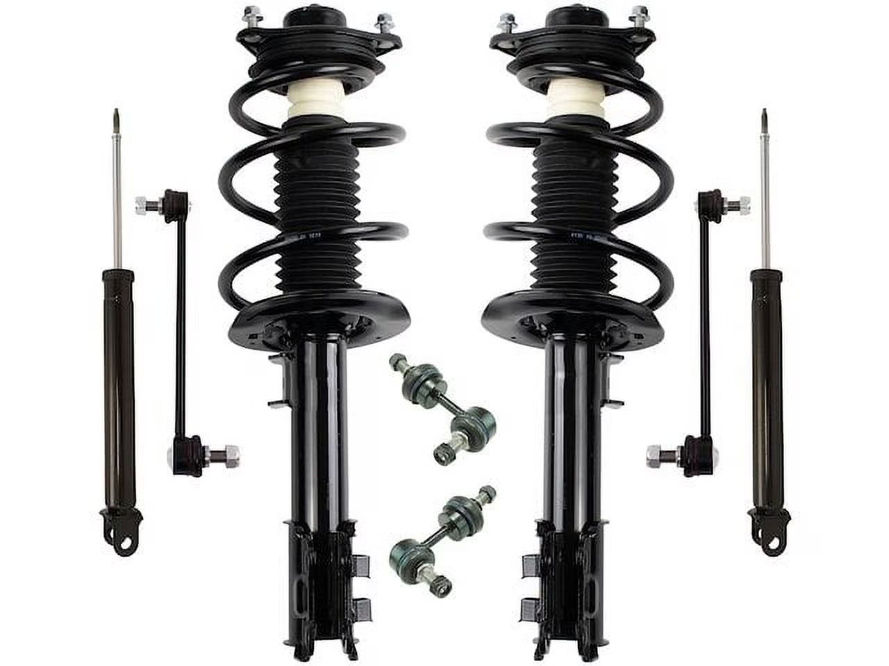 Front and Rear Shock Strut Coil Spring Sway Bar Link Kit 8 Piece - Compatible with 2012 - 2014 Hyundai Sonata 2013