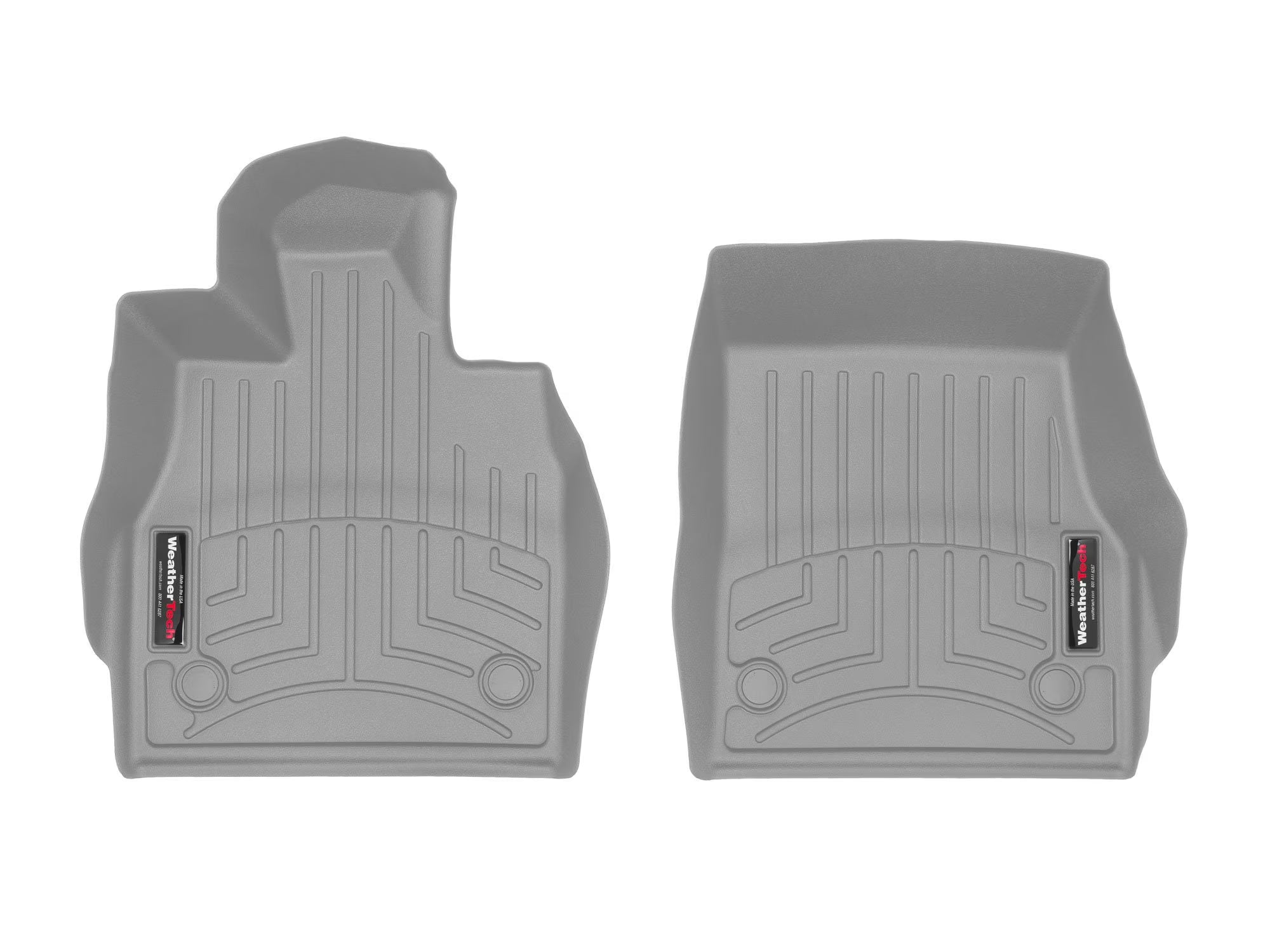 WeatherTech Custom Fit FloorLiners compatible with 2020-2025 Chevrolet Corvette - 1st Row (Driver & Passenger), Grey