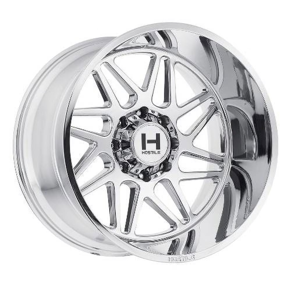 22x10 Hostile H108 Sprocket Armor Plated (Chrome) Wheel 8x6.5 (-25mm)