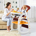 3in1 Baby High Chair. Convertible Play Table and Chair Set for Toddler. Adjustable Seat. Yellow