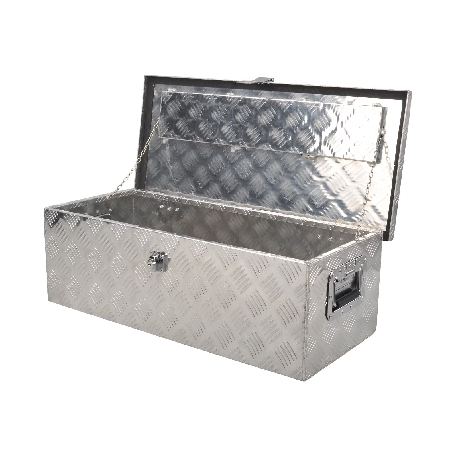 BATONECO Durable Tool Boxes and Organizers, Aluminum Silver, 30  x 13  x 10 