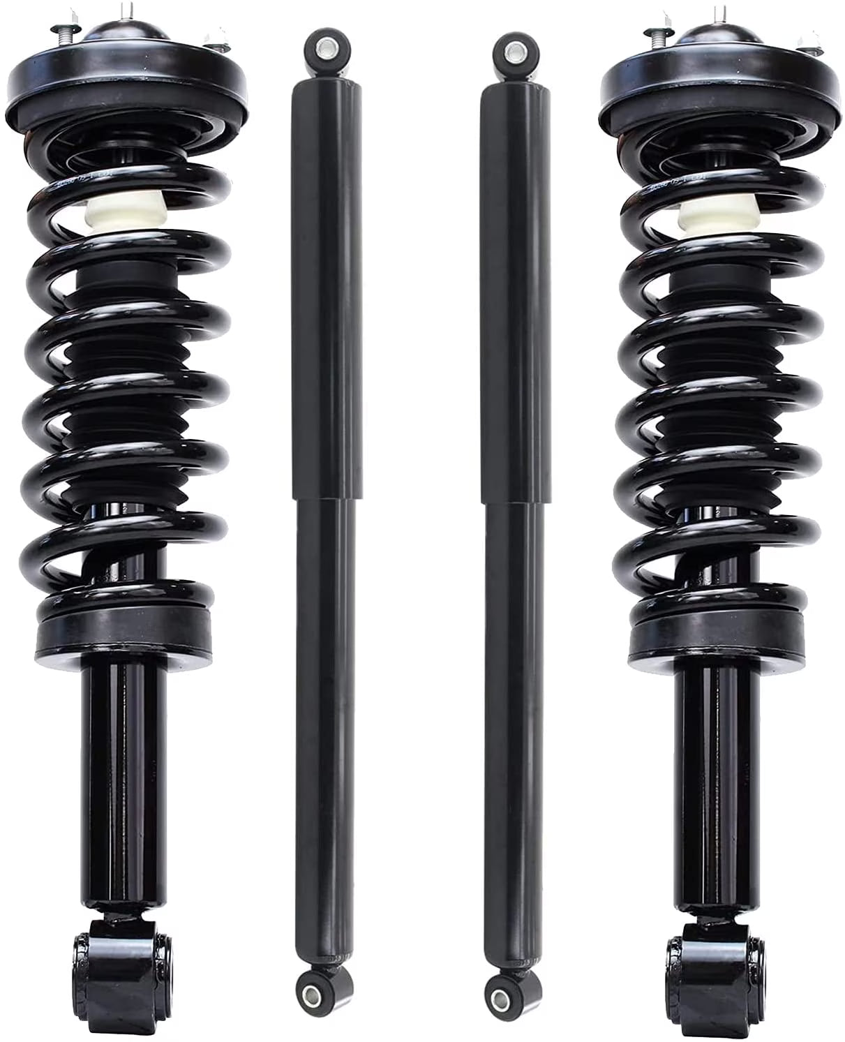 Detroit Axle - Struts Shocks for 4WD 2009-2013 Ford F-150 Complete 2 Front Struts w/Coil Spring 2 Rear Shock Absorbers 2010 2011 2012 Replacement Quick Install Ready Struts Assembly