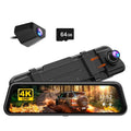 WolfBox M40lite 4K Front Rearview Mirror Dash Cam and 1080P Rear Camera, 10  Touch Screen, Loop Recording, G-sensor