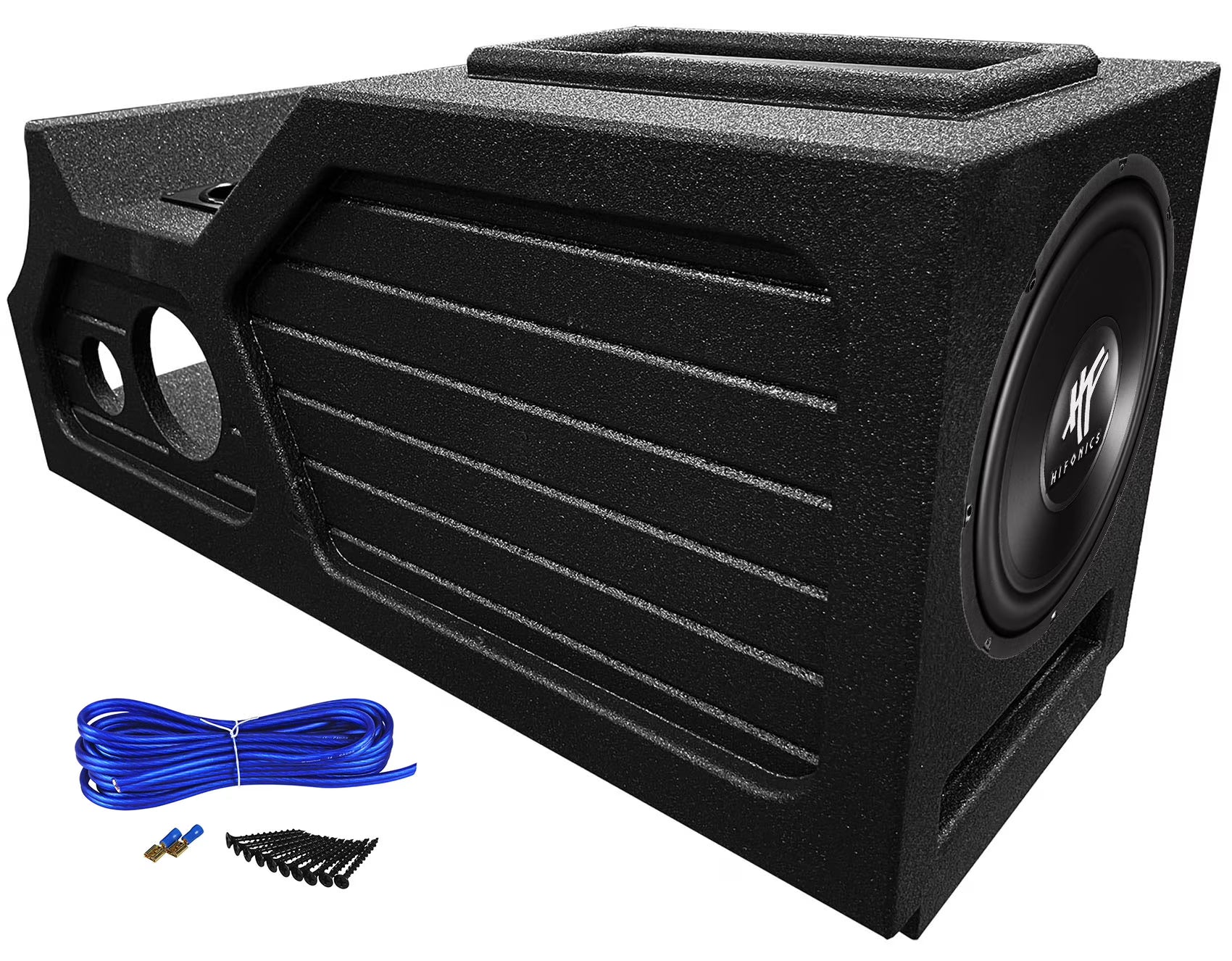 Hifonics 12  Subwoofer+Center Console Sub Box Enclosure For 2007-13 Chevy/GM