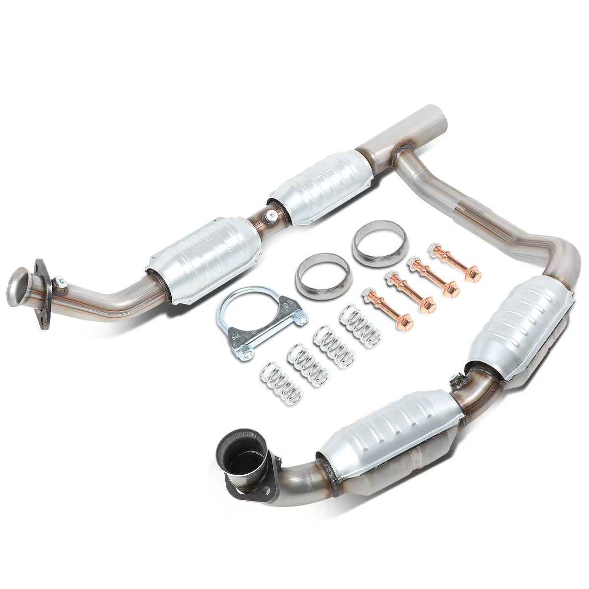 DNA Motoring OEM-CONV-024 For 2005 to 2009 Ford E150 E250 E350 Super Duty 5.4L OE Style Catalytic Converter Exhaust Y-Pipe 06 07 08