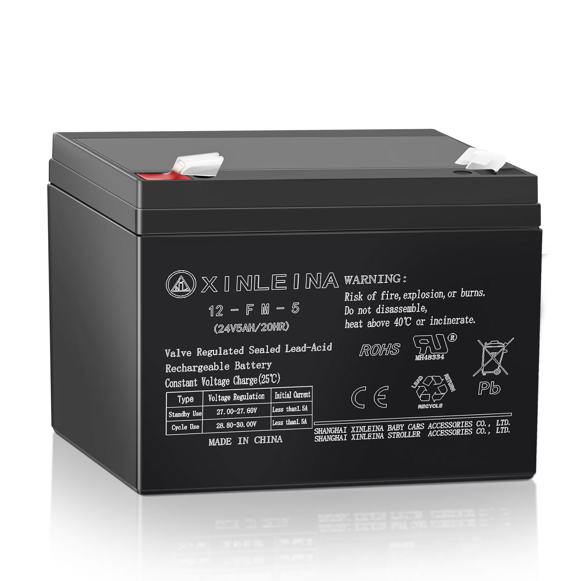 East doll 24V 5Ah Rechargeable Sealed Lead Acid Battery - Suitable for Most Kids Ride on Car - Battery Accessories
