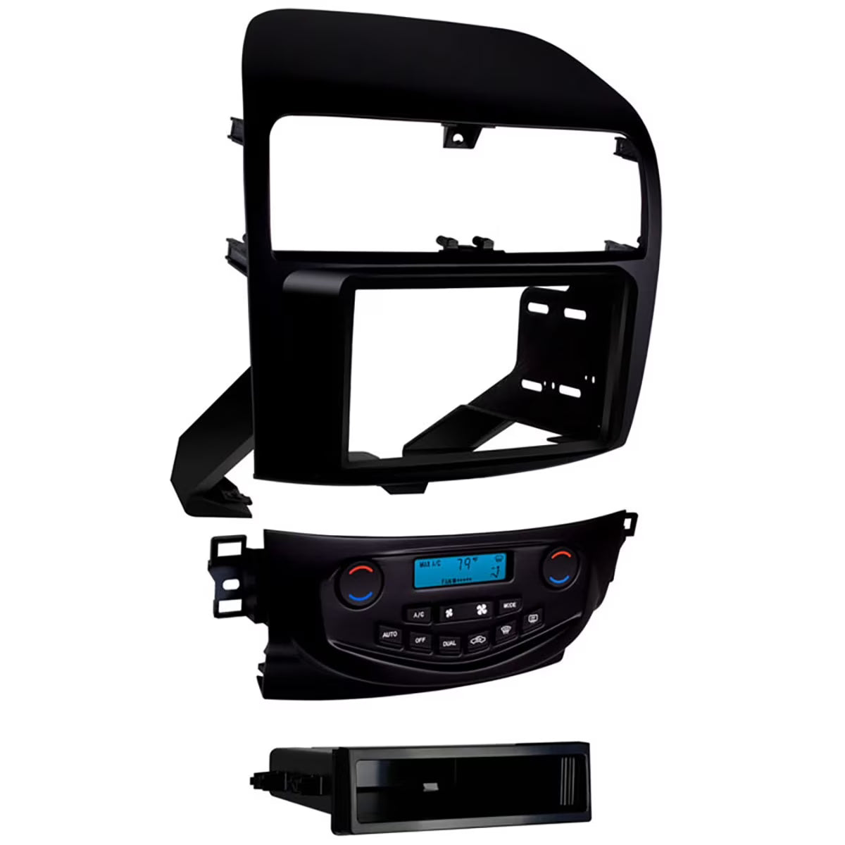 Metra Acura TSX 2004-2008 Dash Install Kit, Single DIN/Double DIN, Matte Black