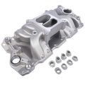 Dual Plane Air-Gap Intake Manifold 7501 For 1955-1986 Small Block Chevy 262-400