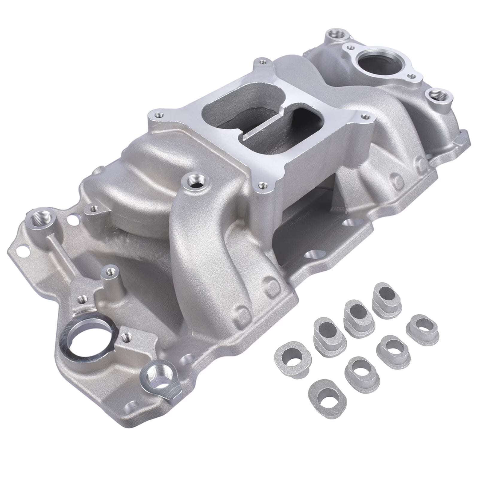Dual Plane Air-Gap Intake Manifold 7501 For 1955-1986 Small Block Chevy 262-400