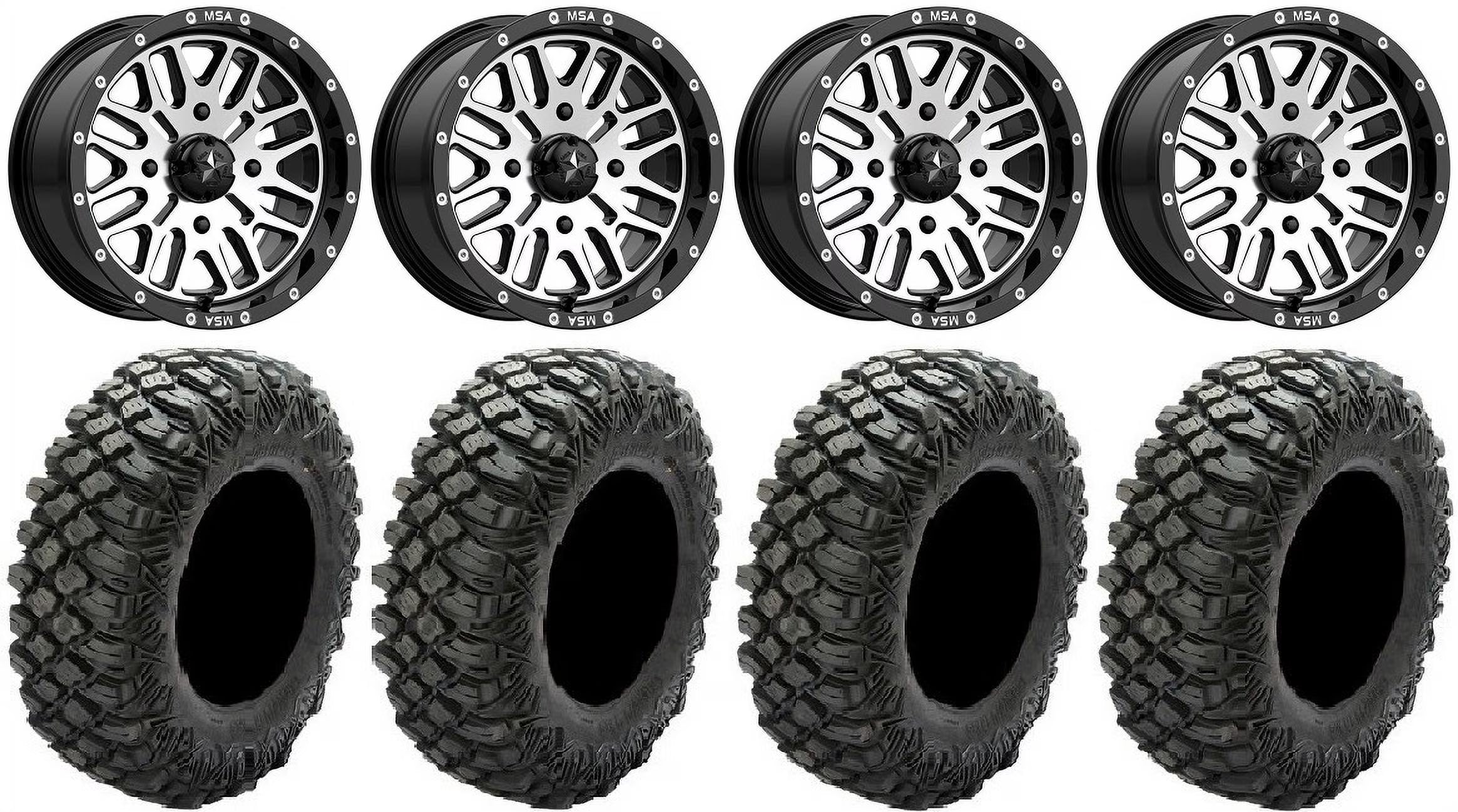 MSA Machined Brute 14  UTV Wheels 30  Crawler XG Tires Polaris RZR XP 1000 / PRO XP / Ranger XP 900/1000